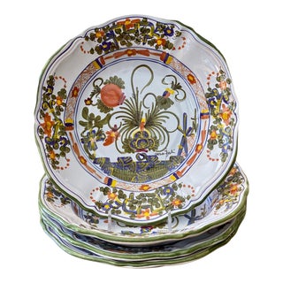 Blue Carnation Pasta/Soup Plate - Set of 4 For Sale