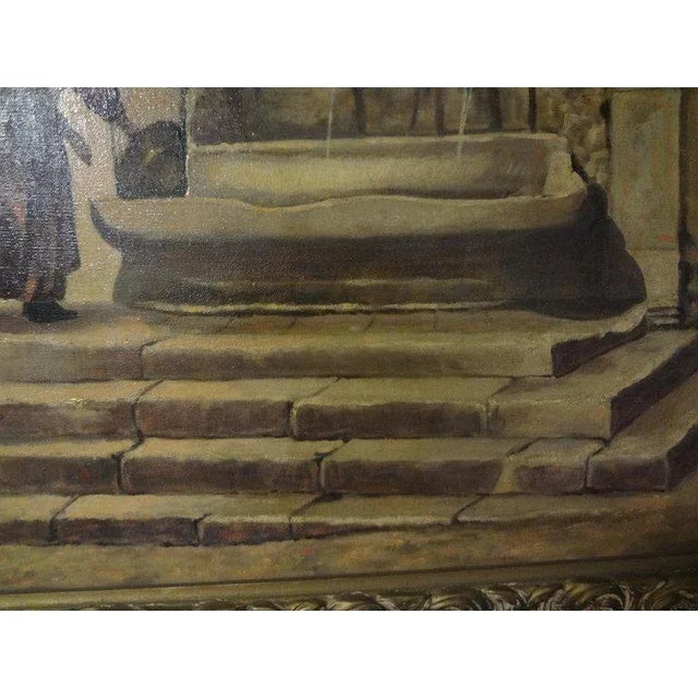 1920s 1920s Louis Saphier Signed Orientalist Scene Oil on Canvas For Sale - Image 5 of 11