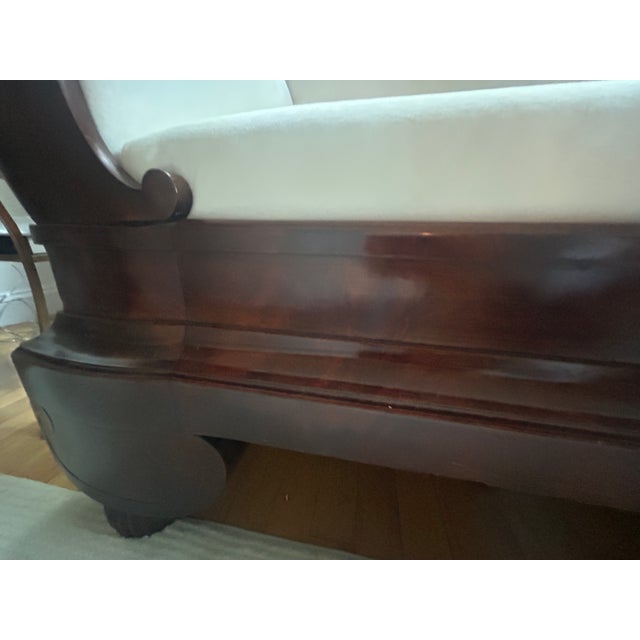 19th Century Antique Empire Style Mahogany Sofa For Sale - Image 4 of 10