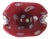 Italian Murano Art Glass Bowl Red Burgundy, Circa Mid-20th C For Sale