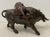 Asian Fine Asian Bronze Sculpture "The Lion and the Bull" 20th C. For Sale - Image 3 of 9