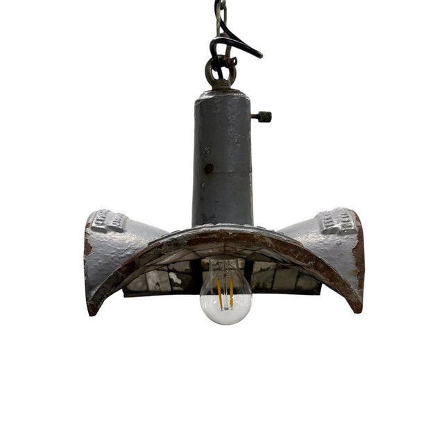 Vintage Industrial Mirrored Pendant Light by Esla, 1920s For Sale - Image 17 of 17