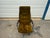 Vintage Mid-Century Modern Olive Velvet High Back Executive Office Chair For Sale - Image 11 of 12