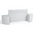 Strikingly spare, almost minimalist with a touch of post-modern, this terrific queen size headboard and matching...