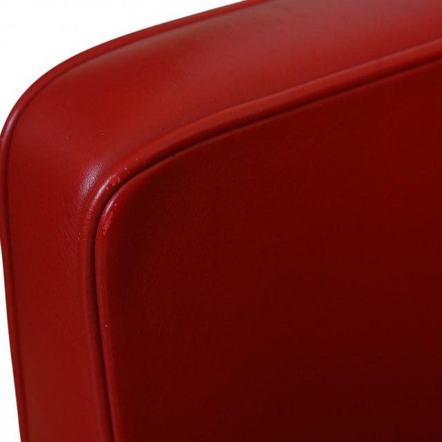 Animal Skin Model 2207 Lounge Chair in Red Leather by Børge Mogensen, 2000s For Sale - Image 7 of 18