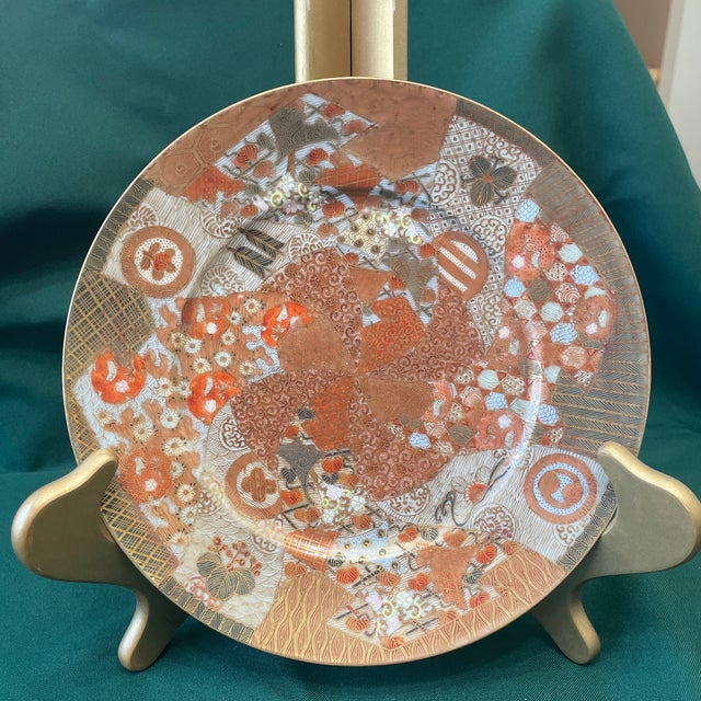These historical GT Marsh Hand Painted Katani Plates are a unique and handmade rare collection of Japanese-inspired plates...