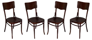 Vintage Polish Dining Chairs from Fabryka Mebli Gyetych Jozef Mintzis Ka. W. Radomsko, 1920s, Set of 4