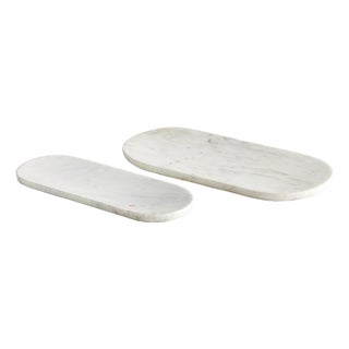 Amal Marble Trays, Set Of 2 For Sale