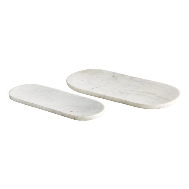 Amal Marble Trays, Set Of 2 For Sale