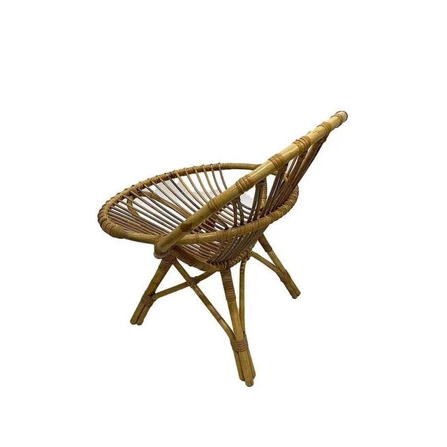 Wood Rattan Children's Chair and Bookshelf, 1960s, Set of 2 For Sale - Image 7 of 10