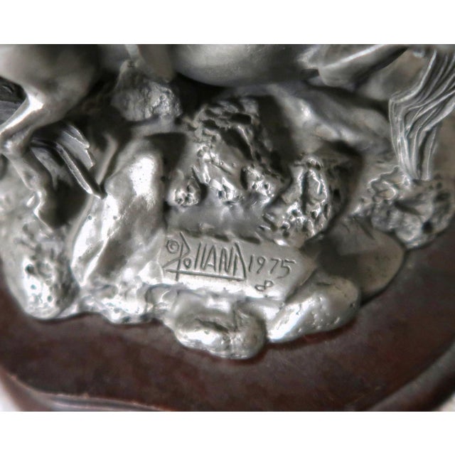 Silver Don Polland (1932 - 2003) - Dramatic Pewter "The Rescue" - Signed, Numbered, Closed Limited Edition For Sale - Image 8 of 13