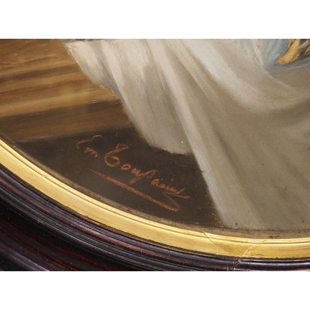19th Century A Signed 19th Century French Oval Hunt Trophy Still Life, Pastel on Canvas For Sale - Image 5 of 18