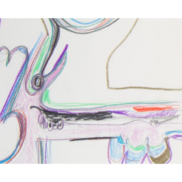 Contemporary 1983 “After the Storm” Abstract Mixed Media Drawing by Harry Hilson For Sale - Image 3 of 9