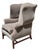 Traditional Antique Georgian Wingback Mohair Arm Chair For Sale - Image 3 of 7