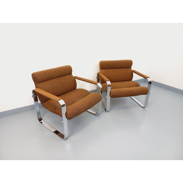 Vintage Eero Aarnio Armchairs for Framac in Fabric and Chrome from the 1960s and 70s by Eero Aarnio, 1970s, Set of 2 For Sale - Image 14 of 18