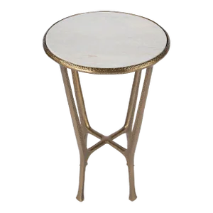 Switlania Marble Accent Table, Gold
