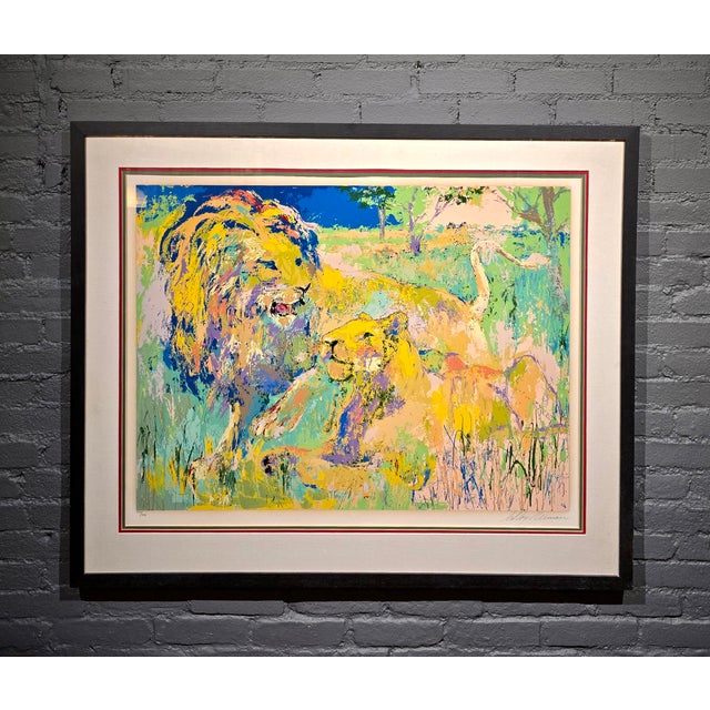 Expressionism LeRoy Neiman – Lion Couple – 1981 Hand-Signed Limited Edition Serigraph 244/300 For Sale - Image 3 of 12