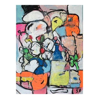 Scott Harper Mixed Media Painting titled "Warm" 37 x 49 2023 For Sale