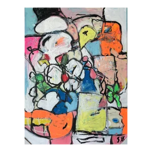 Scott Harper Mixed Media Painting titled "Warm" 37 x 49 2023