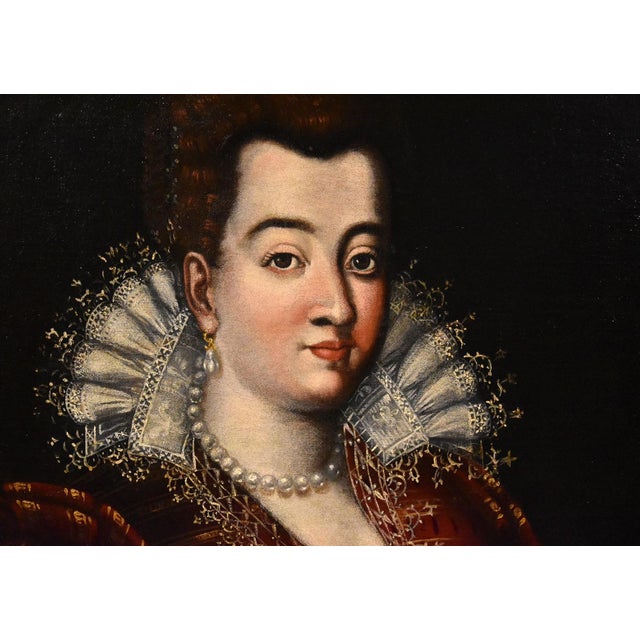 Scipione Pulzone / Il Gaetano, Portrait of Bianca Cappello, 1590, Oil on Canvas For Sale - Image 9 of 11