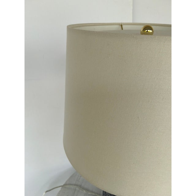 2020s Made Goods Modern Blue Glazed Textured Lamont Table Lamp For Sale - Image 5 of 5