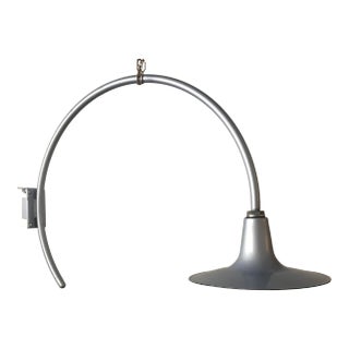 Vintage Powder Blue Wall Mount Barn Light For Sale