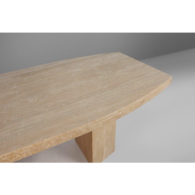 Sculptural Dinner Table in Travertine, France, 1960s For Sale - Image 6 of 13