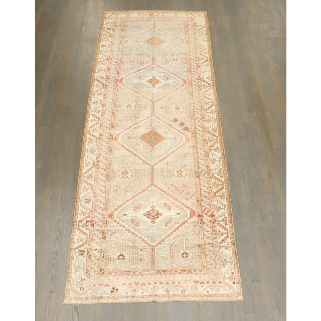 Antique Tribal Shiraz Runner rug no. j5330 For Sale - Image 4 of 6