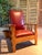 1910s S.A. Cook Upholstered Oak Recliner Chair With Carved Lion Head and Scrollwork For Sale - Image 10 of 10