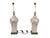 Pink Pair Vintage Francisco Ceja Tropical Leaf Lamps, Postmodern Pastel Palm Leaf Design Set of 2 For Sale - Image 8 of 9