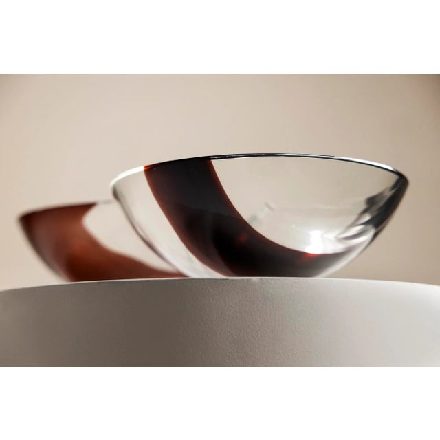 Glass Model S505 Bowl in Clear Glass by Carlo Nason for Mazzega, 1970s For Sale - Image 7 of 10