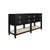 New special order item. Not vintage. The Richmond black oak, four drawer console with caned shelf is an elegant and...