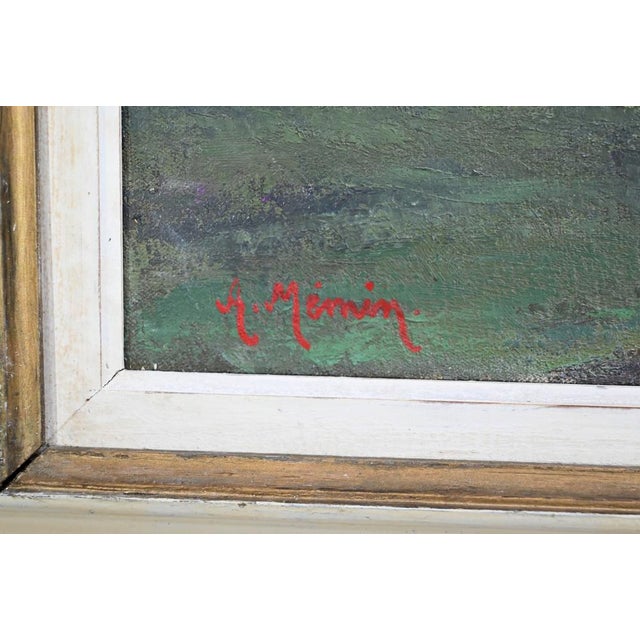 Augustin Mémin, Château with Trees, 1954, Canvas Painting, Framed For Sale - Image 14 of 18