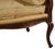 French Provincial Antique Petite Louis XV Carved Walnut Bench W Down Cushion For Sale - Image 3 of 5