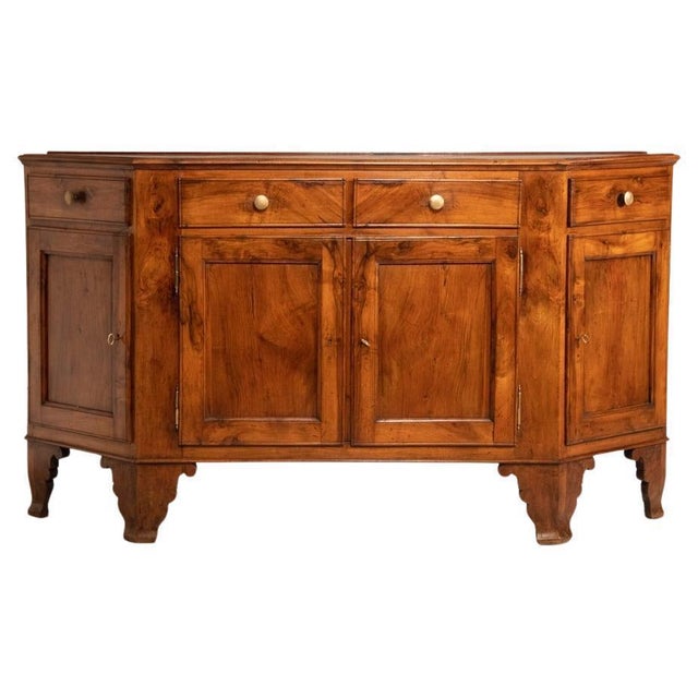 Antique Vicenza Molded Walnut Sideboard, 1850 For Sale - Image 9 of 9