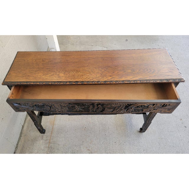 Highly Carved Alter / Console Table From Shanghai For Sale - Image 14 of 18