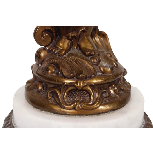 Metal Bronze Plated Figural Compotier For Sale - Image 7 of 12