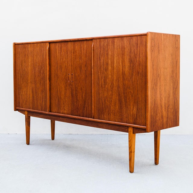 1960s Danish Mid Century Modern Teak Highboard For Sale - Image 15 of 17