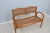 Mid-Century Vienna Straw Bench and Armchair, 1940s, Set of 3 For Sale - Image 4 of 14