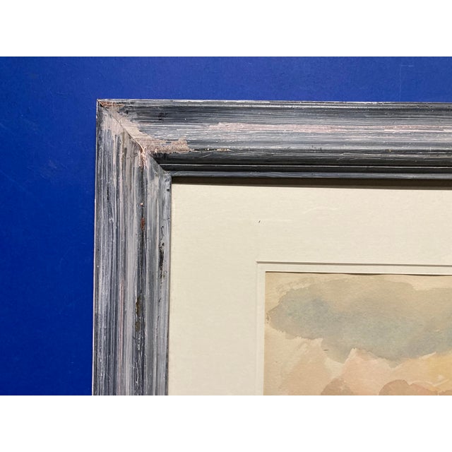 Gustave Guétant (1873-1953) Framed watercolor landscape. Artist's studio stamp lower right. Framed dimensions: 48.5 x 40 x...