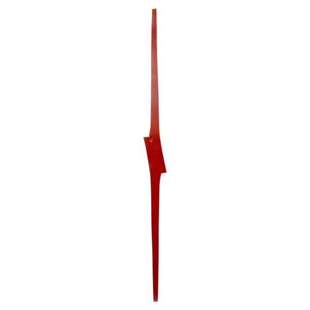 Gold Signes Red Vertical Wall Sculpture in Steel by Jean-Baptiste Van Den Heede For Sale - Image 8 of 8