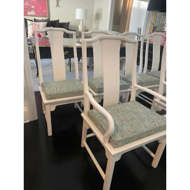 Professionally Reupholstered Chin Hua Dining Chairs by Century Furniture- Set of 6 For Sale In Chicago - Image 6 of 8