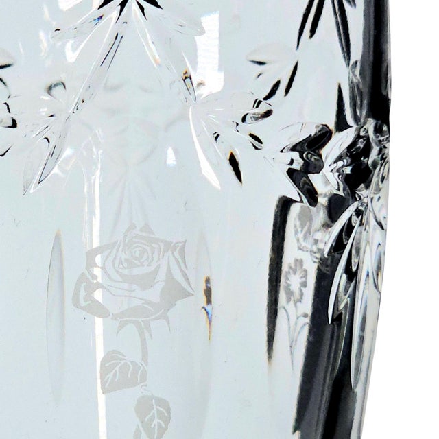 Late 20th Century Waterford Cherished Moments Platinum Rim Crystal Champagne Flutes, Pair For Sale - Image 9 of 13