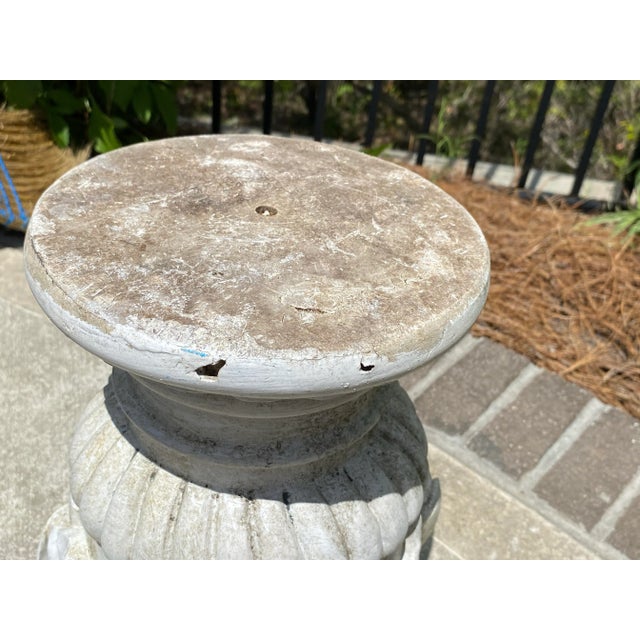 Gray Vintage Greek Style Neoclassical Cast Stone Urns - Set of 2 For Sale - Image 8 of 12