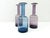 A set of three blown glass vases from the Gulvvase series, designed by Otto Brauer for Holmegaard in Denmark in the 1960s....