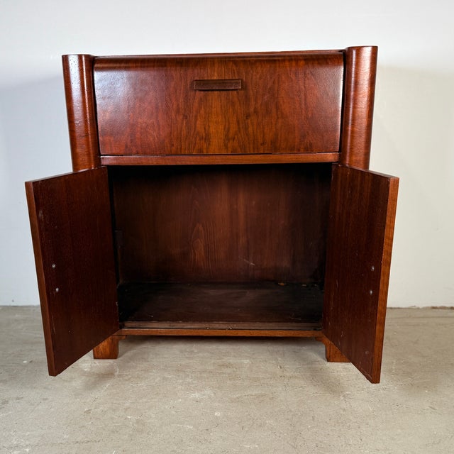 Art Deco Audio Cabinet with Pull-Out Drawer, 1950s For Sale - Image 10 of 18