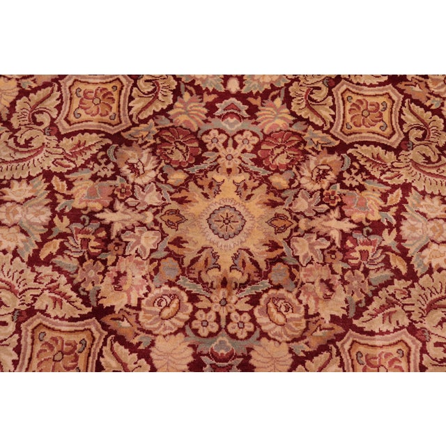 Floral 1990's Pak-Persian Red/Red Wool Rug - 9'1'' X 12'3'' For Sale - Image 4 of 9