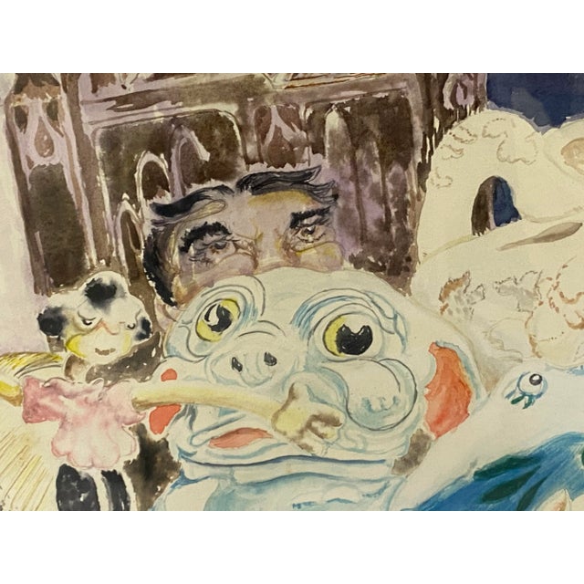 1970s Richard Whalen "Jeffery's Toy's" Original Watercolor Painting C.1970s For Sale - Image 5 of 12