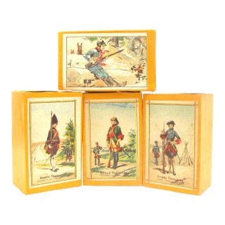 19thC. French Military Motif Boxes, Set of 4 For Sale