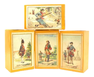 19thC. French Military Motif Boxes, Set of 4